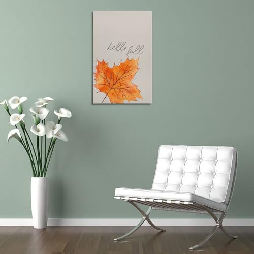 Poster de saison Hello Fall Leaf pour habiller un grand mur vide - 5