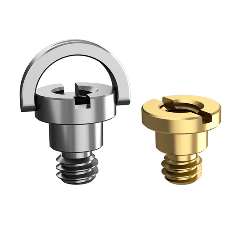 2 Pack Camera Bottom Screw Extender Replacement D-Ring Male to Female 1/4 inch Thread Mount Screws Adapter for Leather Half Case Cover Half Leather Case Kit Leather Camera Case Carrying Bag