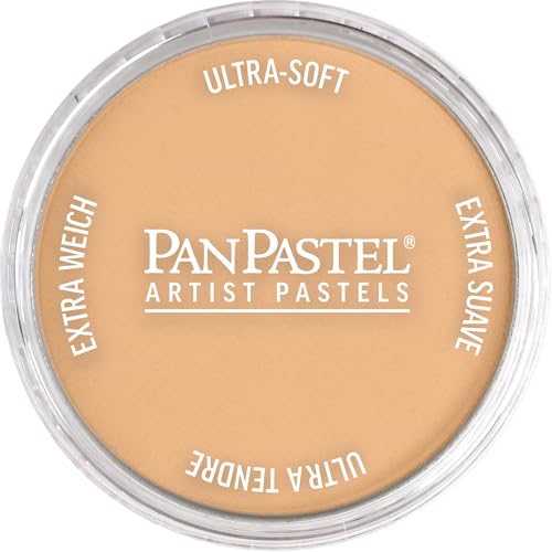 PanPastel Artist Pastels by GOLDEN, Raw Sienna Light, 2.44” / 62mm Pan Diameter, Professional Artist Pastels, Unique Pan Format (cake-like)