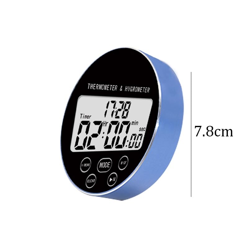 Timer Circular Temperature Humidity Meter with Indoor Digital Display