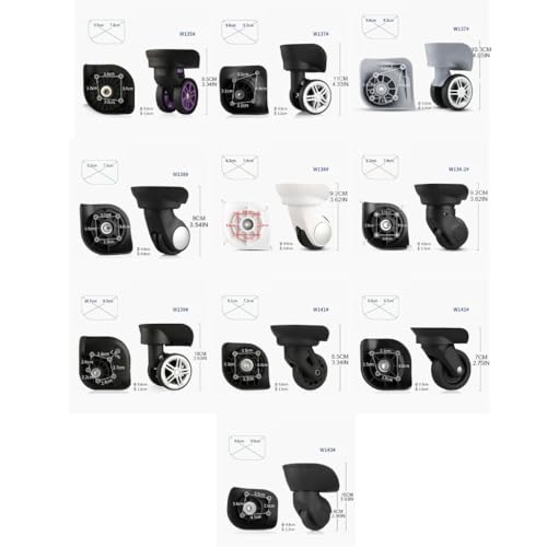 1 Pair Suitcase Luggage Replacement Casters Swivel Mute Roller Wheels for Travelling Bag Travel Suitcase3