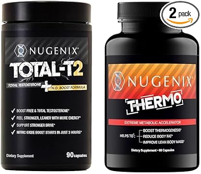 Nugenix T2 and Thermo - Testosterone Booster and Fat Burner for Men