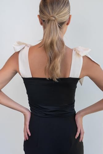 Klarissa Crop Top with Bow Shoulder Straps2