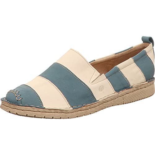 Josef Seibel Sofie 21 Espadrilles Femme - Bleu - Bleu Azur Multi, 37 EU