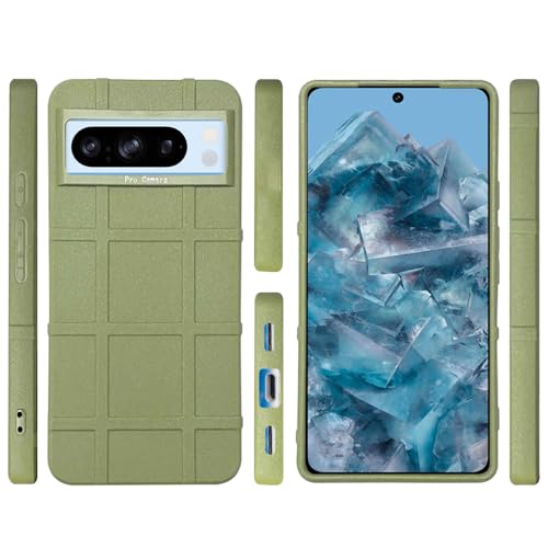 Image of amazon basics Shockproof Back Case Cover for Google Pixel 8 Pro 5G | 360 Degree Protection | Slim Protective Case | Anti-Scratch Tough TPU Case for Google Pixel 8 Pro 5G (Green)