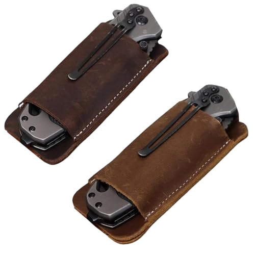 Ceinture rétro transportant Le Fourreau de Couteau en Cuir horizontalement, Fourreau de Couteau Horizontal, Fourreau Couteau en Cuir, étui Couteau à tirage Compact Fait à la Main, Tan + Marron