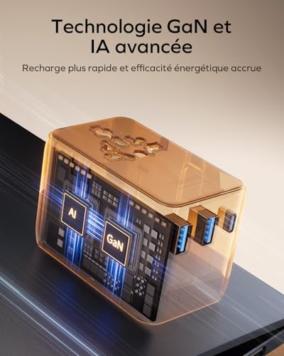 Adaptateur de voyage international 70W MOMAX multi-prises noir - 7