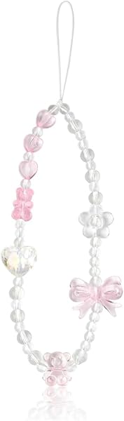 Xolixorium Crystal Pearl Beaded Phone Charm Set