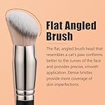 TEOYALL Flat Angled Brushes, Flawless Foundation Brush Under Eye Concealer Brush Bronzer Brush with Liquid Cream Powder - Image 4