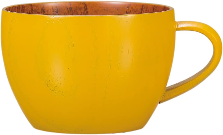 Yamanaka Lacquerware FB10-3 Cup with Hands, Yellow