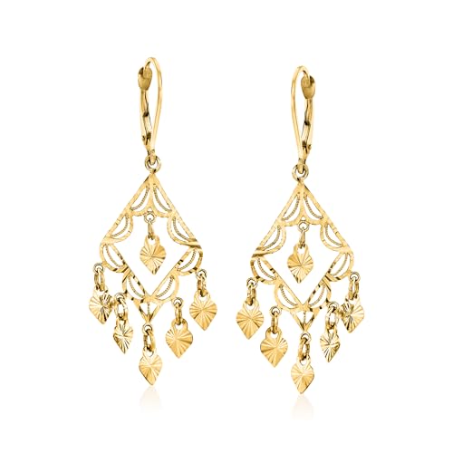 Ross-Simons 14kt Yellow Gold Filigree Chandelier Earrings