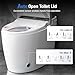 Loniko Tankless Smart Toilet Bidet with Auto Open/Close, Dual Auto Flush, Heated Seat, Air Dryer, Multiple Cleaning Modes, One-Piece Design, Blackout Flush, Ideal for Modern Bathrooms