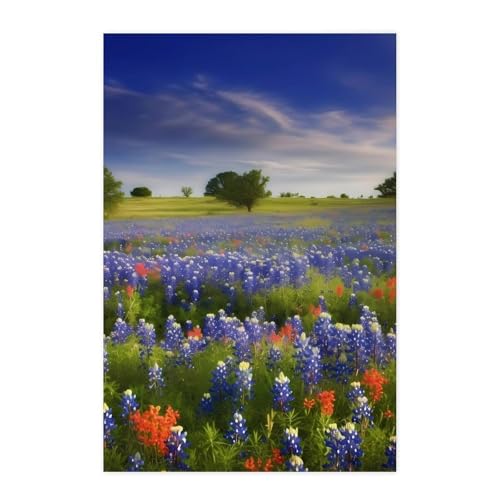 Bleuets du Texas poster mural à coller pour une déco de chambre relaxante