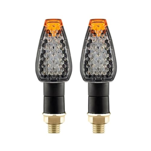 SSPYYM Intermitentes LED 2 Unids/set De Intermitentes LED Para Motocicleta, A Escala Pez, Luces Circulación Diurna Flexibles, Accesorios Universales
