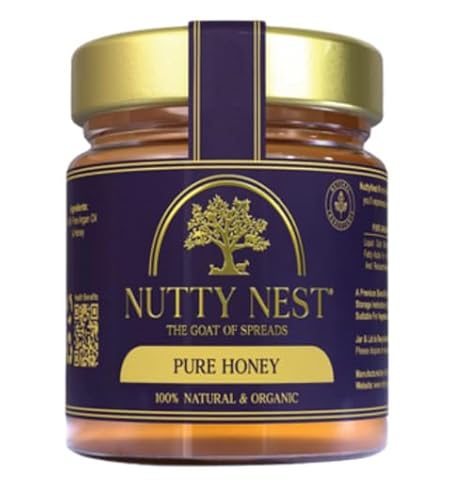 NuttyNest 100% Pure British Honey – 250g | Raw, Unfiltered & Natural | Single-Origin, Artisan Honey from UK Beekeepers | Premium Sweetener for Tea, Toast & Smoothies