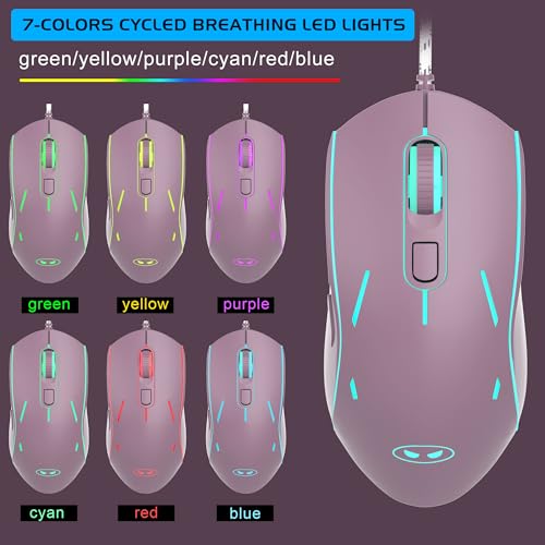 Image of Gaming Keyboard and Mouse Combo, K1 RGB LED Backlit Keyboard with 104 Keys, Gaming Keyboard for PC /Laptop (Currant)