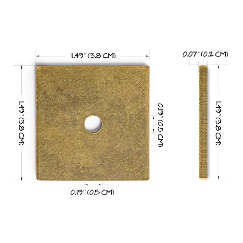 Hardware Philosophy “Decorative” Square Washer Brass Hardware 1.5 Inches- Set of 10- Architectural, Interior Design, Doors, Furniture Cabinet Customization Hardware by Hardware Philosophy - Image 2