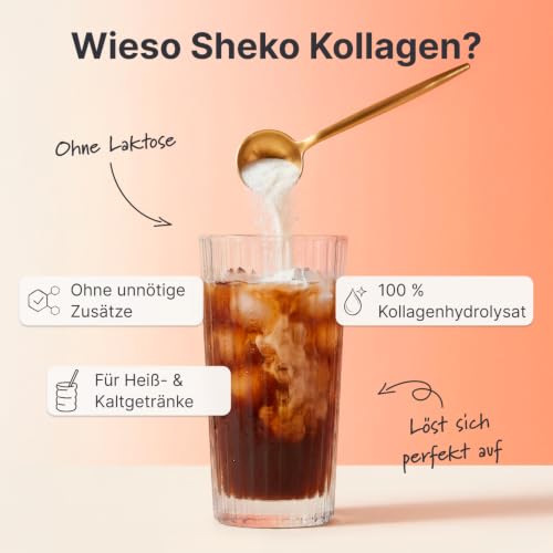 SHEKO Kollagen Pulver 450g – Collagen Hydrolysat Peptide Typ 1, 2, 3 – Ansicht 4