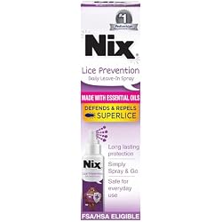 Nix Lice Prevention Daily Leave-in Spray for Kids, Long-Lasting, 6 Fl Oz | Repels Superlice, Protects Hair, Defends Against Superlice, Long-Lasting Protection, for Back to School