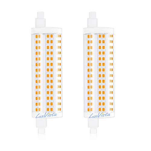 Luxvista 20W R7S Lampadina LED Dimmerabile 118mm Lineare Slim con 2200lm, J118 Equivalente a 150W 180W Lampadina Alogena, AC 220-240V e 360 Gradi (Luce Calda 2700K, 2-unità)