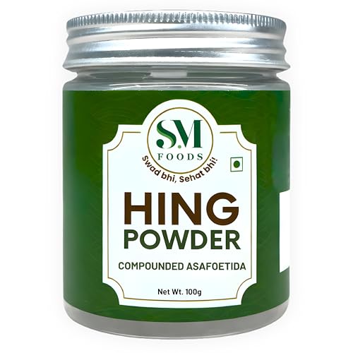 Image of SM FOODS Hing Powder 100g (Pack of 1) | Compounded Hing | Strong Aroma | Perfect for Everyday Cooking, Tadka & Digestion Support