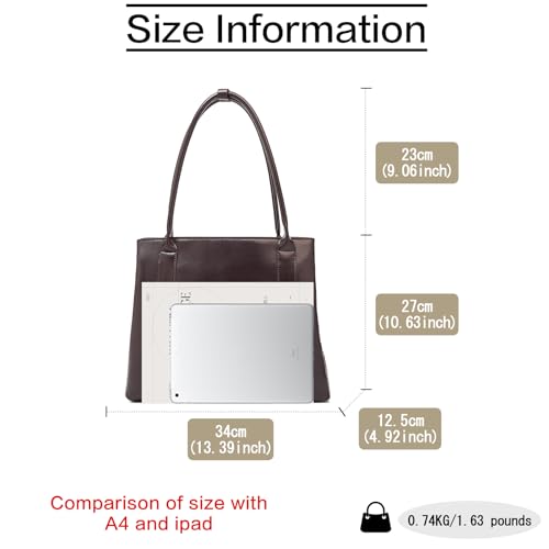 Image of LAORENTOU Women Crossbody Handbags Genuine Leather Satchel Handbags for Women Top-handle Shoulder Tote Purses
