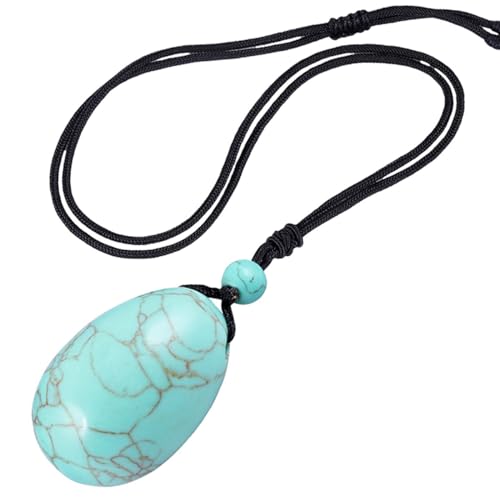 Image of mookaitedecor Crystal Stone Water Drop Pendant Necklace for Women Men