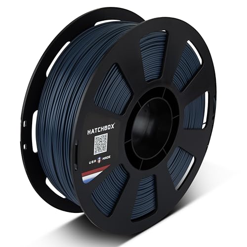 HATCHBOX PLA MAX V2 Slate Blue 3D Printer Filament Made in The USA, 1.75mm Diameter 1 KG Spool, Premium USA Made 3D Prin