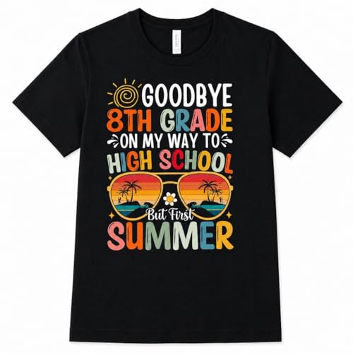 Purrgru Goodbye 8th Grade T-Shirt, Class of 2026 Middle School