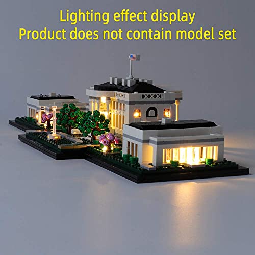Image of GEAMENT LED Light Kit for The White House - Compatible with Lego Architecture Collection 21054 Building Blocks Model (Model Set Not Included)