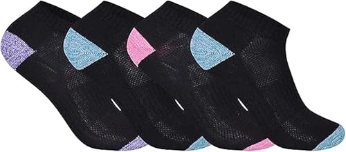 BOOM Prime Calcetines tobilleros para correr para mujeres y niñas, paquete de 6 calcetines acolchados de corte bajo, transpirables, ajuste deportivo para gimnasio, caminar, entrenamiento y uso diario