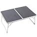 Foldable Laptop Table, Superjare Bed Desk, Breakfast Serving Bed Tray, Portable Mini Picnic Table & Lightweight, Folds in Half with Inner Storage Space - Dark Gray