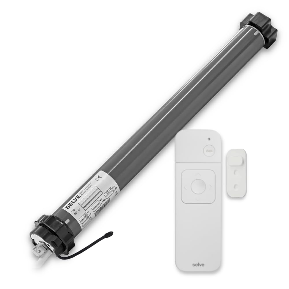 SELVE SE Pro 2/20- com Ø45 Radio-Controlled Roller Shutter Motor for Shaft SW 60, 17 rpm, incl. SW 60 Wave Adaptor, incl. 2.5 m Cable