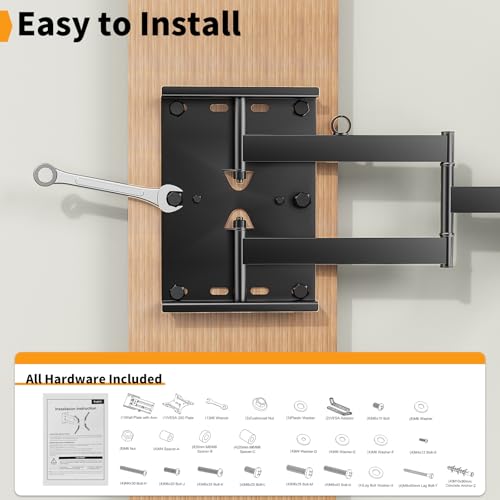 Support mural TV orientable pour éviter les reflets écran 23 à 55 pouces - 7
