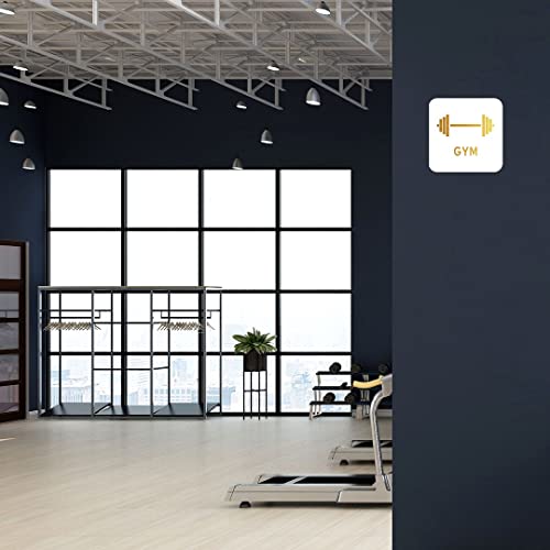 Image of CVANU 1pc GYM Acrylic Sign Board for Office /Business /Hospital Sign SelfAdhesive Board c38