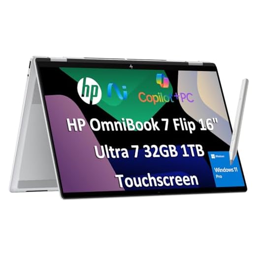 2026 HP OmniBook 7 Flip 2-in-1 Laptop (16" FHD+ Touchscreen, Intel Core Ultra 7 258V, 32GB DDR5 RAM, 1TB SSD, Arc GPU (16GB), Pen) Next Gen Envy 16 x360, AI Copilot+ PC, IR Webcam, Wi-Fi 7, Win 11 Pro