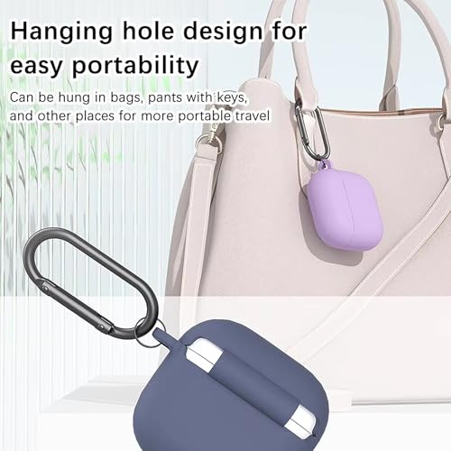 Image of Brain Freezer Soft Silicon Cover 4th Generation Case, Compatible with AirPods 4 Gen (2024) (USB-C) with Carabiner (Device Not Included) Wine Red