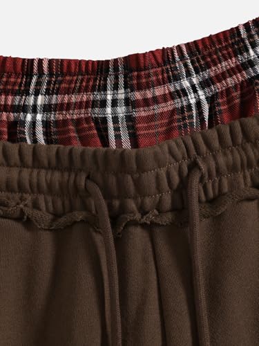 Aelfric Eden Pantalon de jogging à carreaux patchwork pour homme - Pantalon à carreaux patchwork pour femme - Pantalon de loisirs - Pantalon décontracté - Pantalon de sport - Streetwear - Pantalon – vue 6