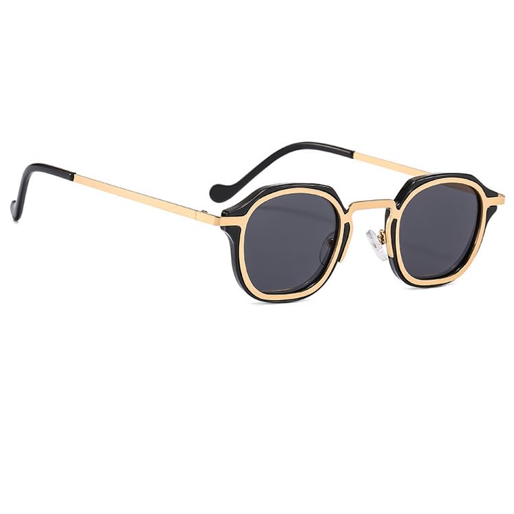 bullabulling Fashion Small Square Sunglasses for Women Men Metal Gradient Sun Glasses UV400 Fashion Men Punk Shades3