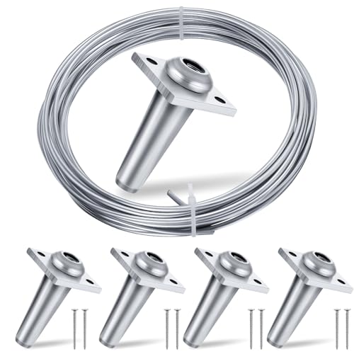 Chumia 5 Pcs Anchor Vise 9 Gauge Wire for Tightening 8-11 Gauge Grape Trellis with Screws Galvanized Solid Wire Build Trellises Vineyards Fences and Arbors