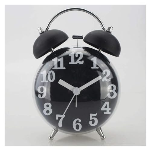 Reloj despertador retro sin tictac analógico que funciona con pilas para casa 2