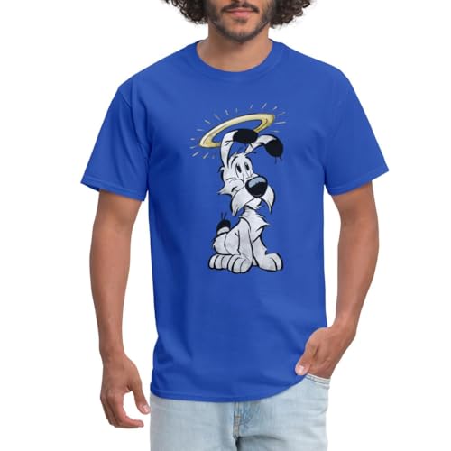Asterix & Obelix Dogmatix with Halo Men's T-Shirt Royal Blue