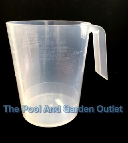 1 lb Pool DE Clear Measuring Scoop Cup for Dry Filter Media Powder, Liquid Chem.