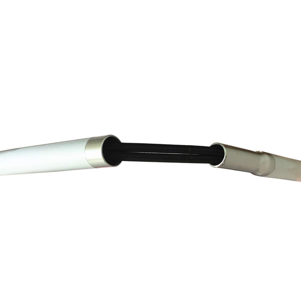 Alluminio Bastone Bianco Pieghevole,5 Sezioni, Con Punta Roller,Per Non Vedenti (110 cm (43.3 pollici), Nero Impugnatura)