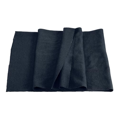 Image of MECCANIXITY 39 inch Elastic Cuffs Ribbed Trims Cotton Fabric Knit Rib Stretch Tape Cuff Sleeve Waistband for Sewing, 12 inch Wide Dark Blue