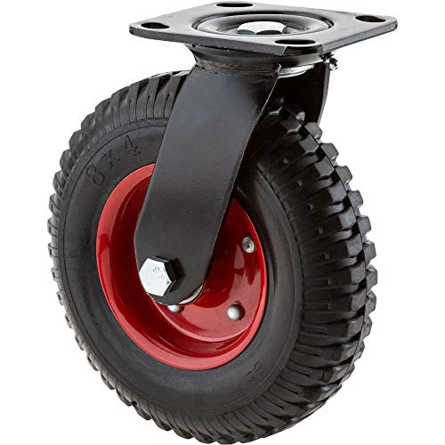 Steelex D2578 fijo Heavy Duty Industrial rueda, 6 – 1/4-inch, negro, D2581