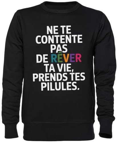 Sweat-shirt homme femme noir idéal pour un look urbain décontracté