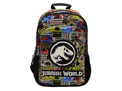 Jurassic World - Backpack 43 cm Adaptable to Trolley, School Supplies, School Backpack, Multicoloured, Unisex, Jurassic Park, Official Product (CyP Brands) Cover