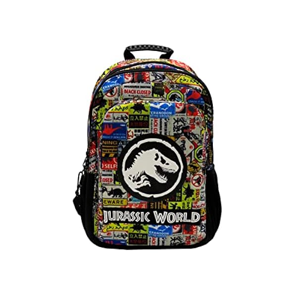 Jurassic World rugzak, 43 cm, aanpasbaar aan trolley, schooltas, rugzak, meerkleurig, uniseks, Jurassic Park, officieel product (CyP Brands)