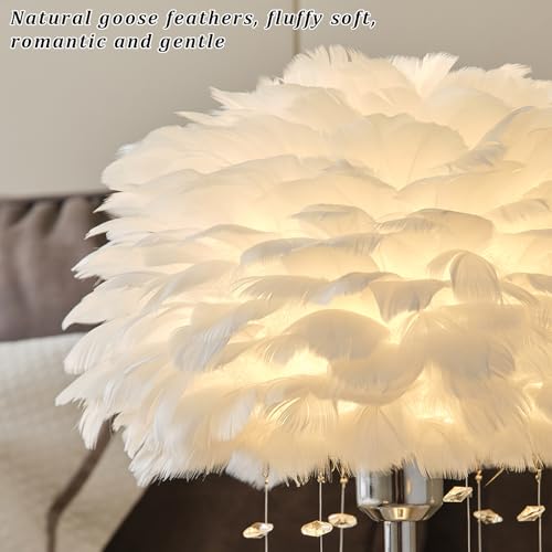 Lámpara de pie para dormitorio con luz LED y mesa integrada 4